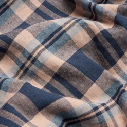 Linen Bedding|Duvet Covers>Piglet in Bed Atlantic Dallington Plaid Linen Blend Duvet Cover Atlantic Dallington Check