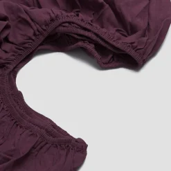 Linen Bedding|Fitted Sheets>Piglet in Bed 100% Linen Fitted Sheet Berry