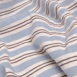 Striped Bedding|Linen Bedding>Piglet in Bed Linen Blend Pillowcases (Pair) Bluebell Somerley Stripe