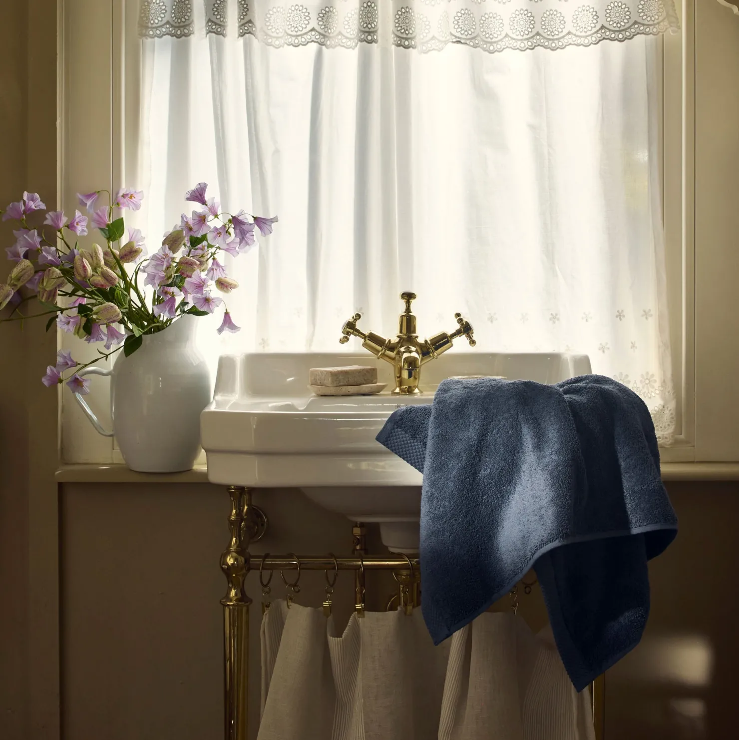 Towels>Piglet in Bed Organic Cotton Towel Bundle Blueberry