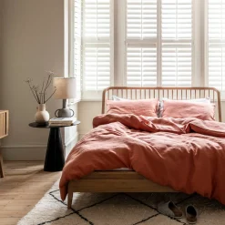 Linen Bedding|Duvet Covers>Piglet in Bed Linen Blend Duvet Cover Burnt Orange