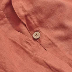 Linen Bedding|Duvet Covers>Piglet in Bed Linen Blend Duvet Cover Burnt Orange