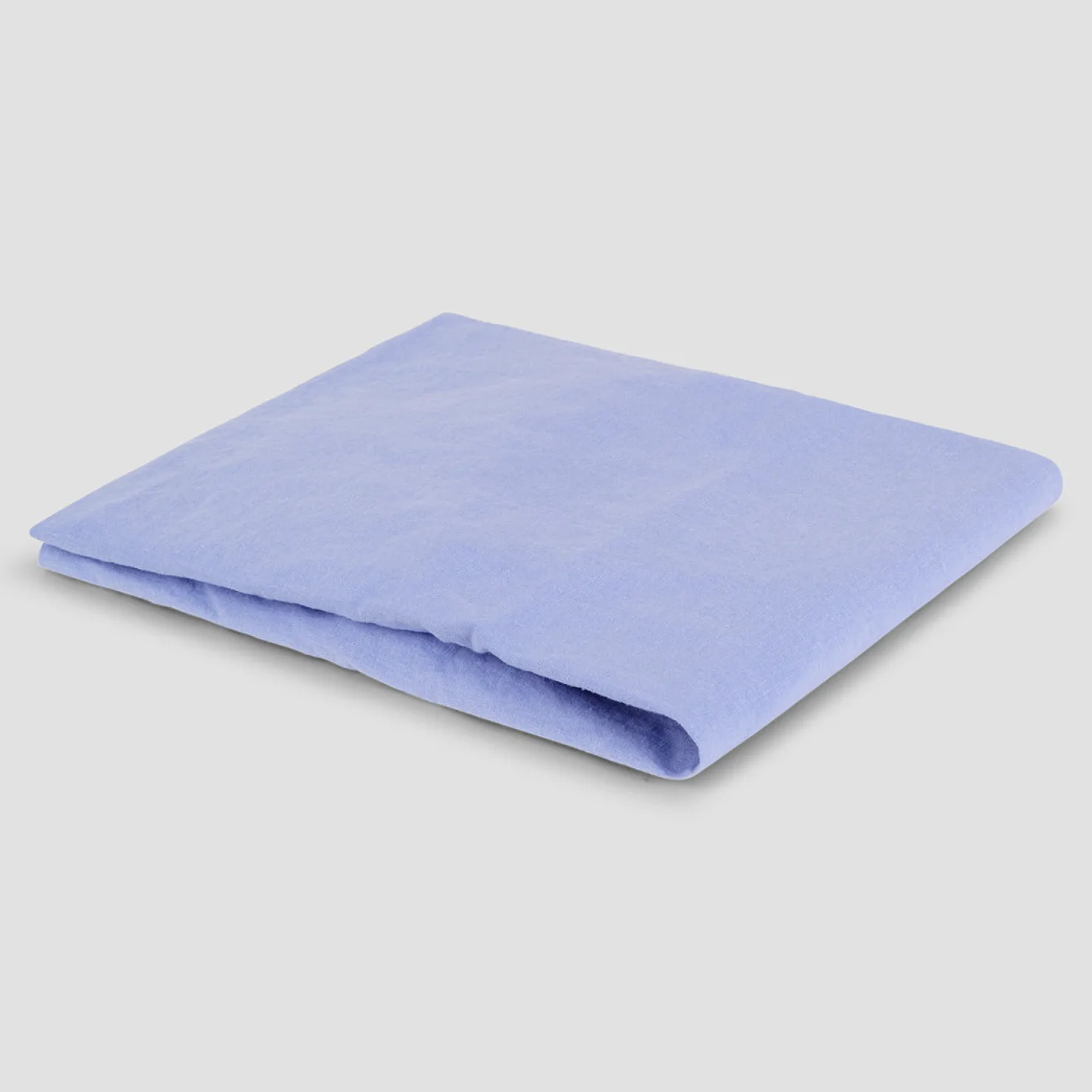 Linen Bedding|Flat Sheets>Piglet in Bed Linen Blend Flat Sheet Celeste Blue