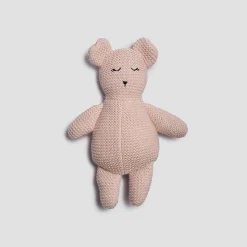 Toys>Piglet in Bed Knitted Teddy bear Chalk