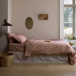 Duvet Covers>Piglet in Bed Floral Cotton Duvet Cover Chestnut