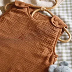 Toys|Baby>Piglet in Bed Kids Cotton Gauze Sleeping Bag Chestnut