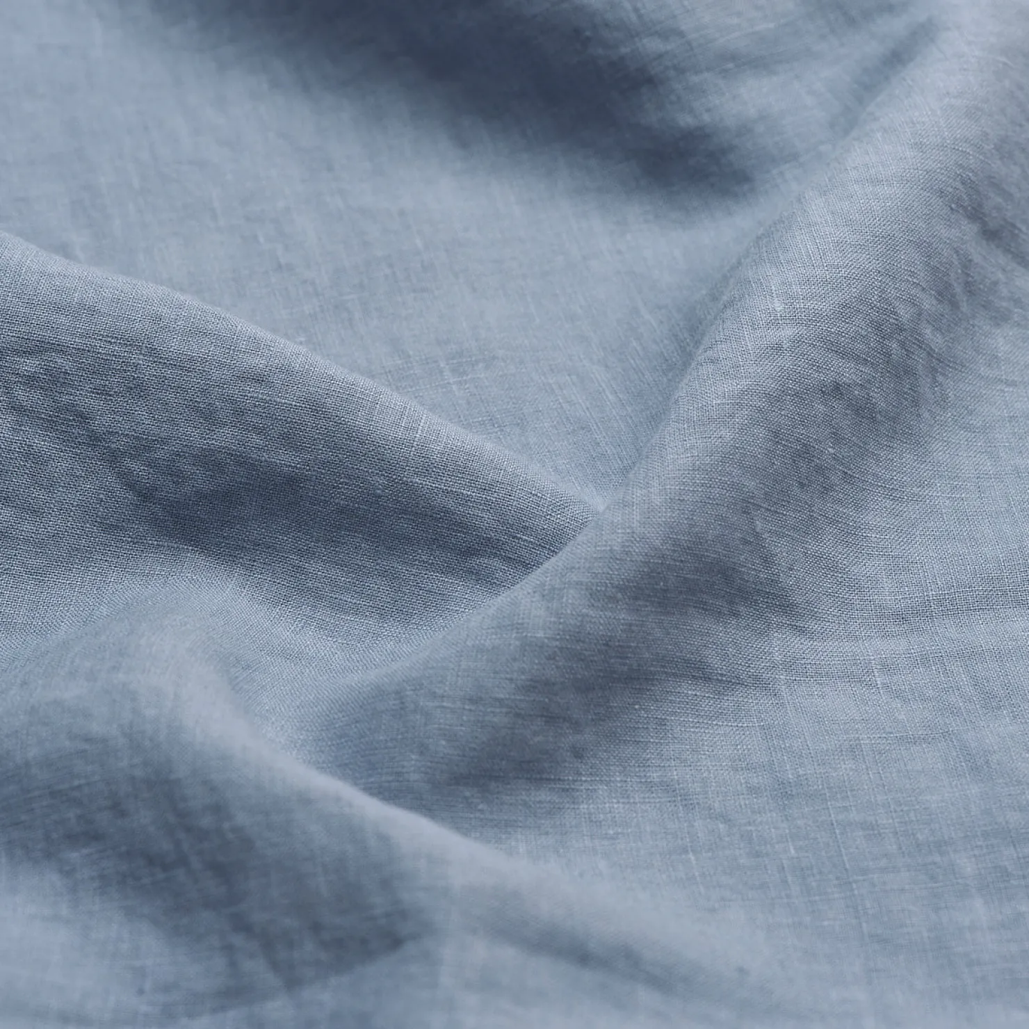 Linen Bedding|Flat Sheets>Piglet in Bed Linen Blend Flat Sheet Dusk Blue