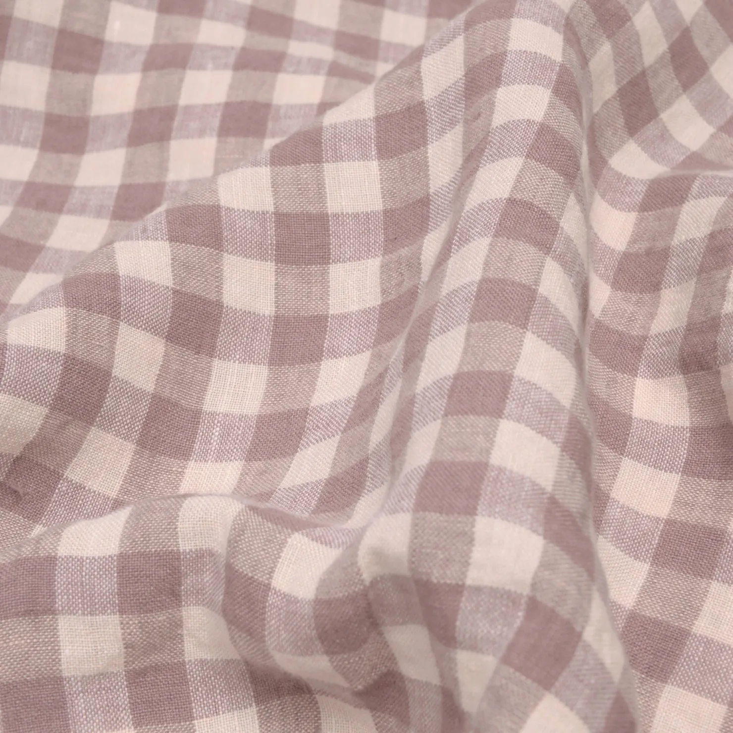 Gingham Bedding|Pillowcases>Piglet in Bed Gingham 100% Linen Pillowcases (Pair) Elderberry