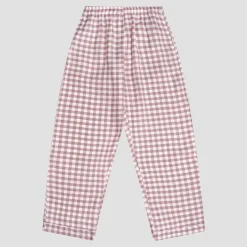 Linen Pajamas>Piglet in Bed Linen Women's Pajama pants Elderberry Gingham