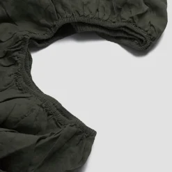 Linen Bedding|Fitted Sheets>Piglet in Bed 100% Linen Fitted Sheet Fern Green