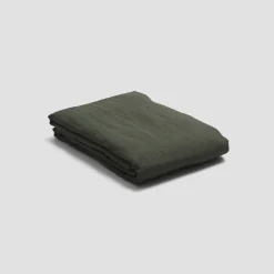 Linen Bedding|Flat Sheets>Piglet in Bed 100% Linen Flat Sheet Fern Green