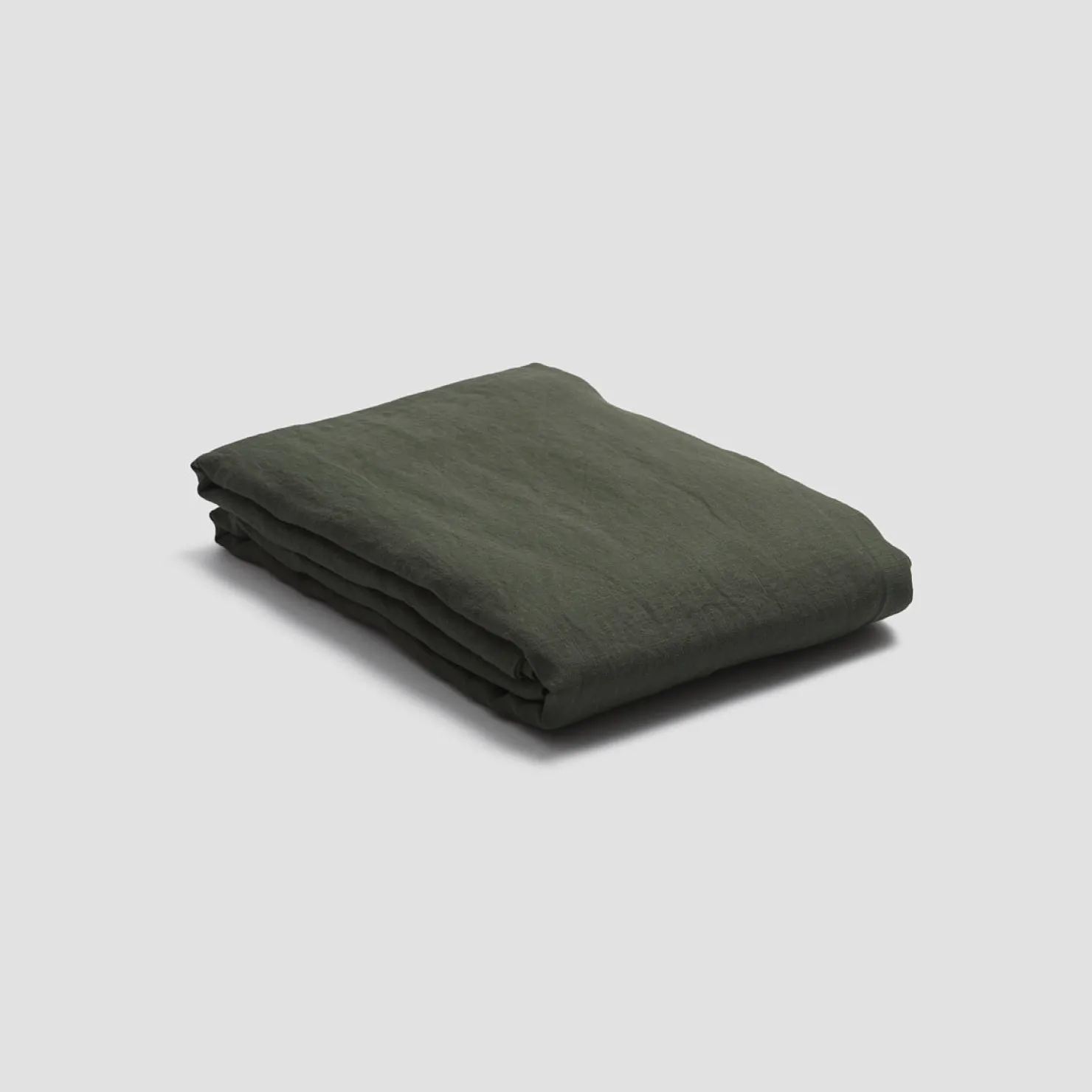 Linen Bedding|Flat Sheets>Piglet in Bed 100% Linen Flat Sheet Fern Green