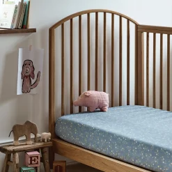 Kids Bedding|Bedding>Piglet in Bed Iris Kids Floral Cotton Fitted Sheet Iris Floral