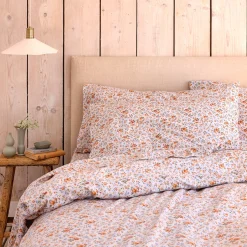 Pillowcases>Piglet in Bed Cotton Pillowcases Milk Cottage Floral