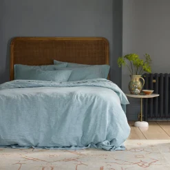 Linen Bedding|Duvet Covers>Piglet in Bed Plain Linen Blend Duvet Cover Mist Chambray