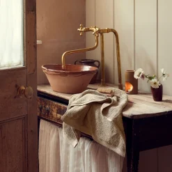 Towels>Piglet in Bed Organic Cotton Towel Bundle Mushroom