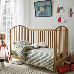 Striped Bedding|Kids Bedding>Piglet in Bed Pear Seersucker Kids Stripe Cotton Bedding Set Pear Stripe