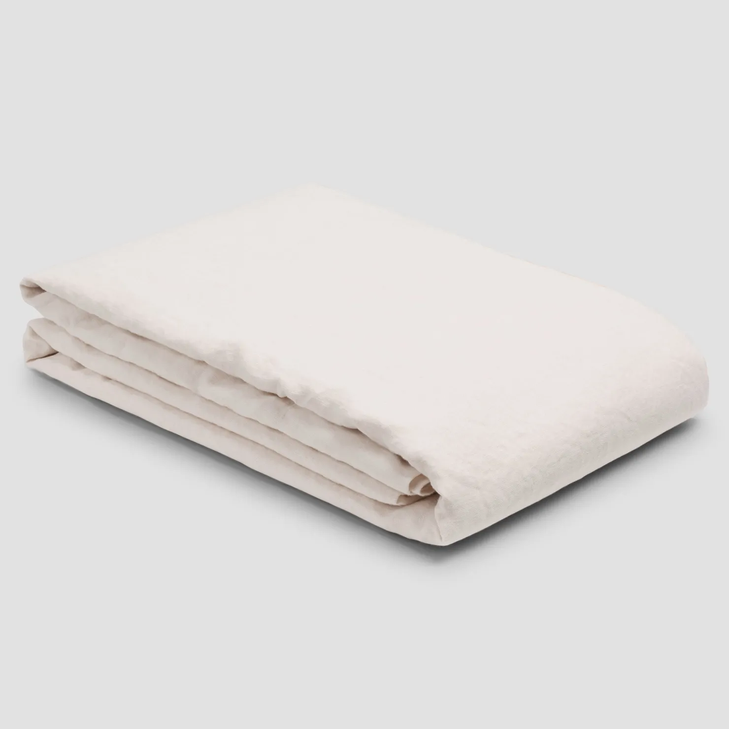 Linen Bedding|Flat Sheets>Piglet in Bed Linen Blend Flat Sheet Pearl