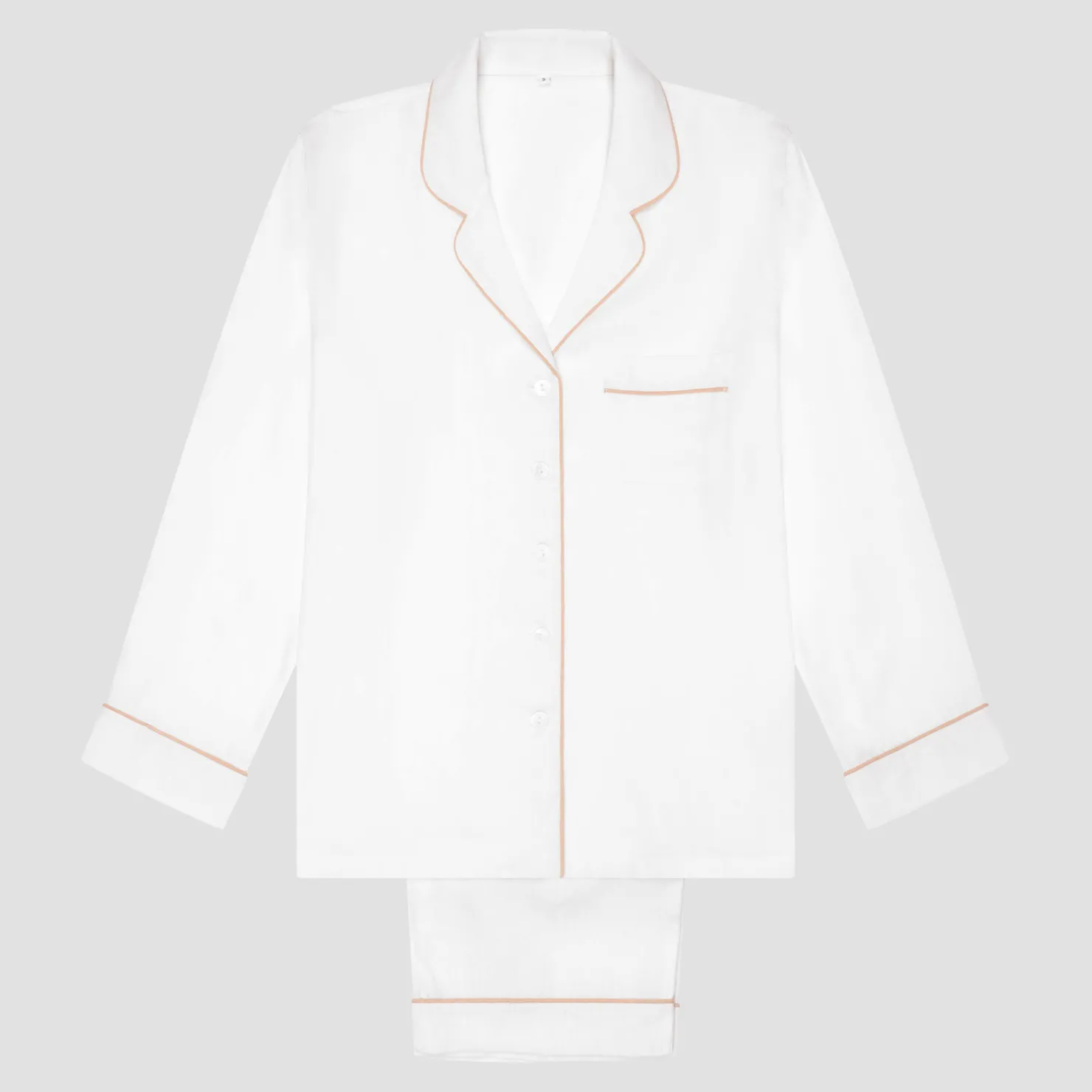 Pajama Sets|Linen Pajamas>Piglet in Bed Linen Pajama Set Pearl