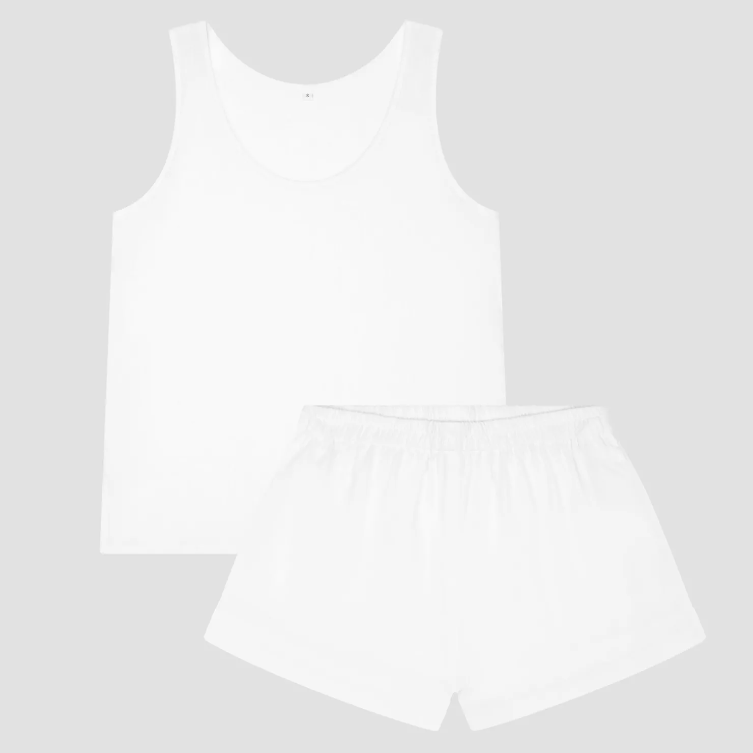 Linen Pajamas>Piglet in Bed Linen Tencel Cami Set Pearl