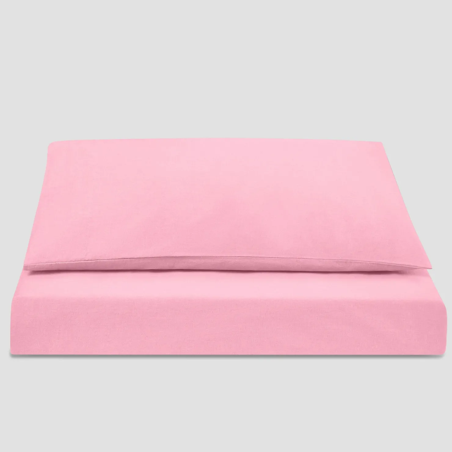 Kids Bedding|Bedding>Piglet in Bed Kids Linen Blend Bedding Set Pink Bloom