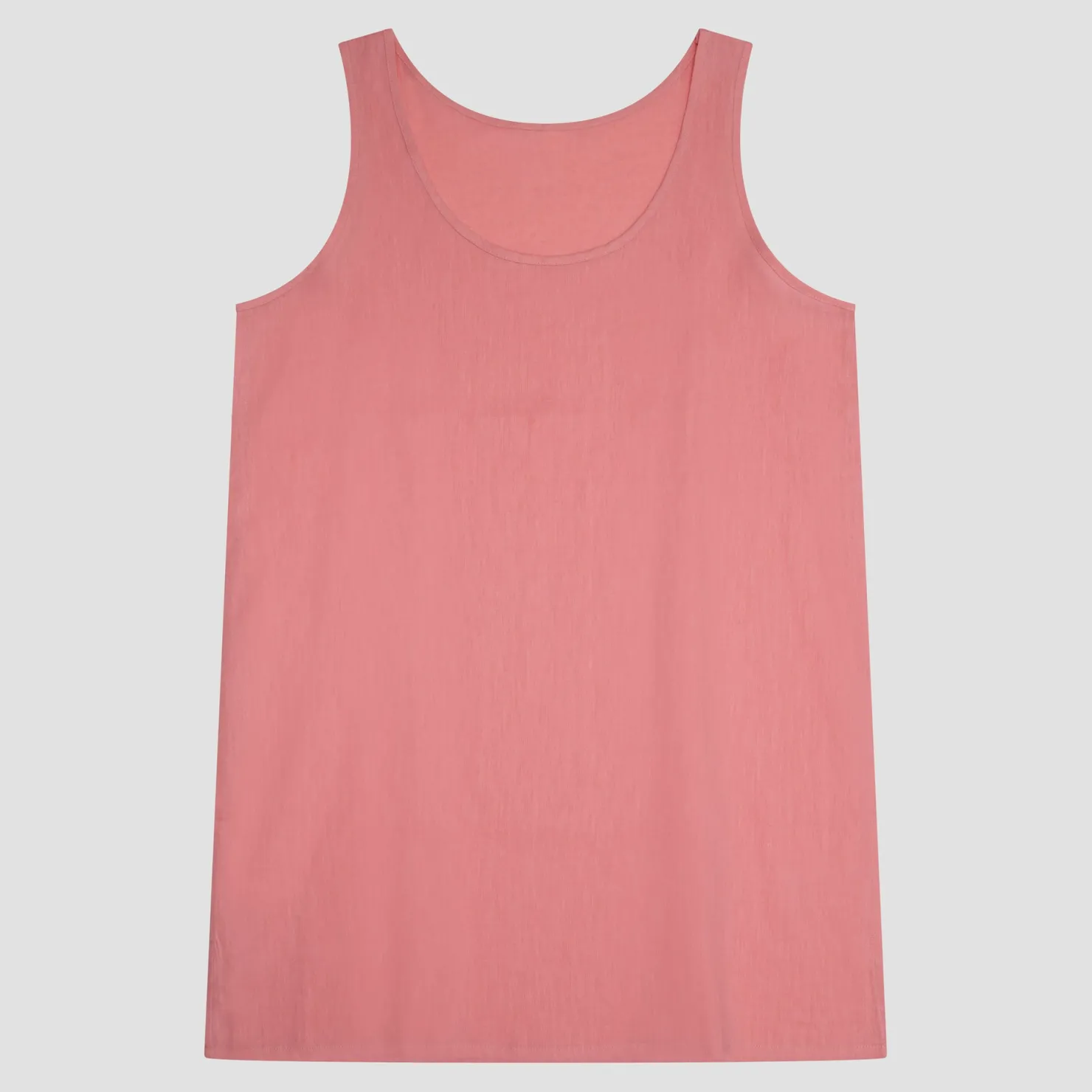 Linen Pajamas>Piglet in Bed Linen Night Dress Pink Bloom