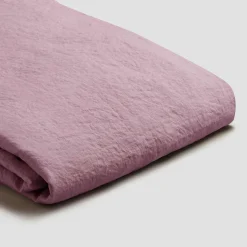 Linen Bedding|Flat Sheets>Piglet in Bed Raspberry 100% Linen Flat Sheet