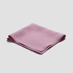 Table Linens>Piglet in Bed 100% Linen Napkins Set of 4 Raspberry