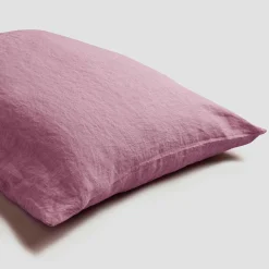 Linen Bedding|Pillowcases>Piglet in Bed 100% Linen Pillowcases (Pair) Raspberry