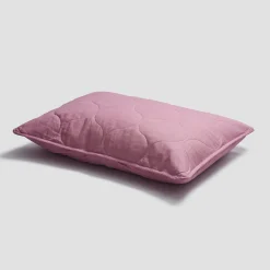 Linen Bedding>Piglet in Bed Raspberry Linen Sham (Pair) - Euro