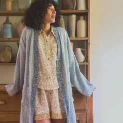 Accesssories|Linen Pajamas>Piglet in Bed River Wandle Middlemore Linen Robe Middlemore River Wandle