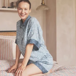 Pajama Sets|Linen Pajamas>Piglet in Bed River Wandle Middlemore Linen Women’s Pajama Shorts Set Middlemore River Wandle