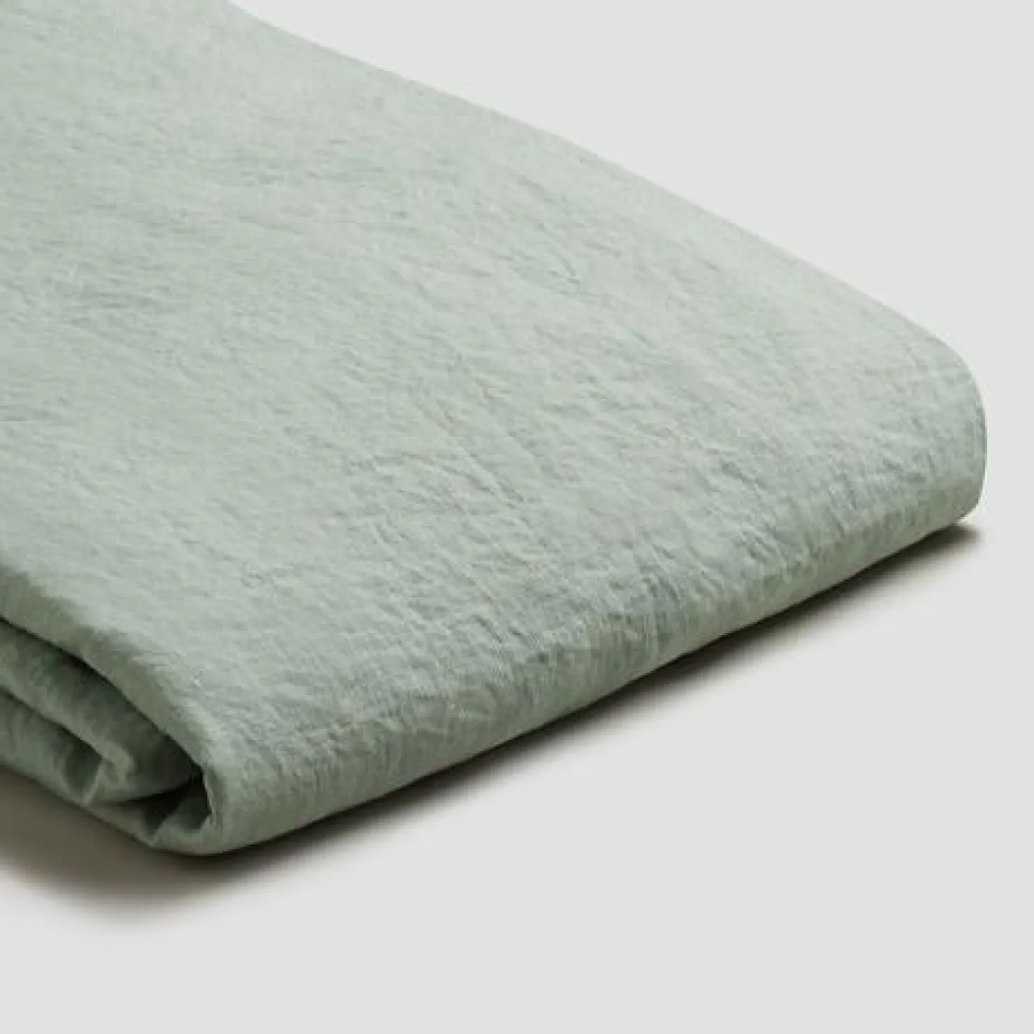 Linen Bedding|Flat Sheets>Piglet in Bed 100% Linen Flat Sheet Sage Green