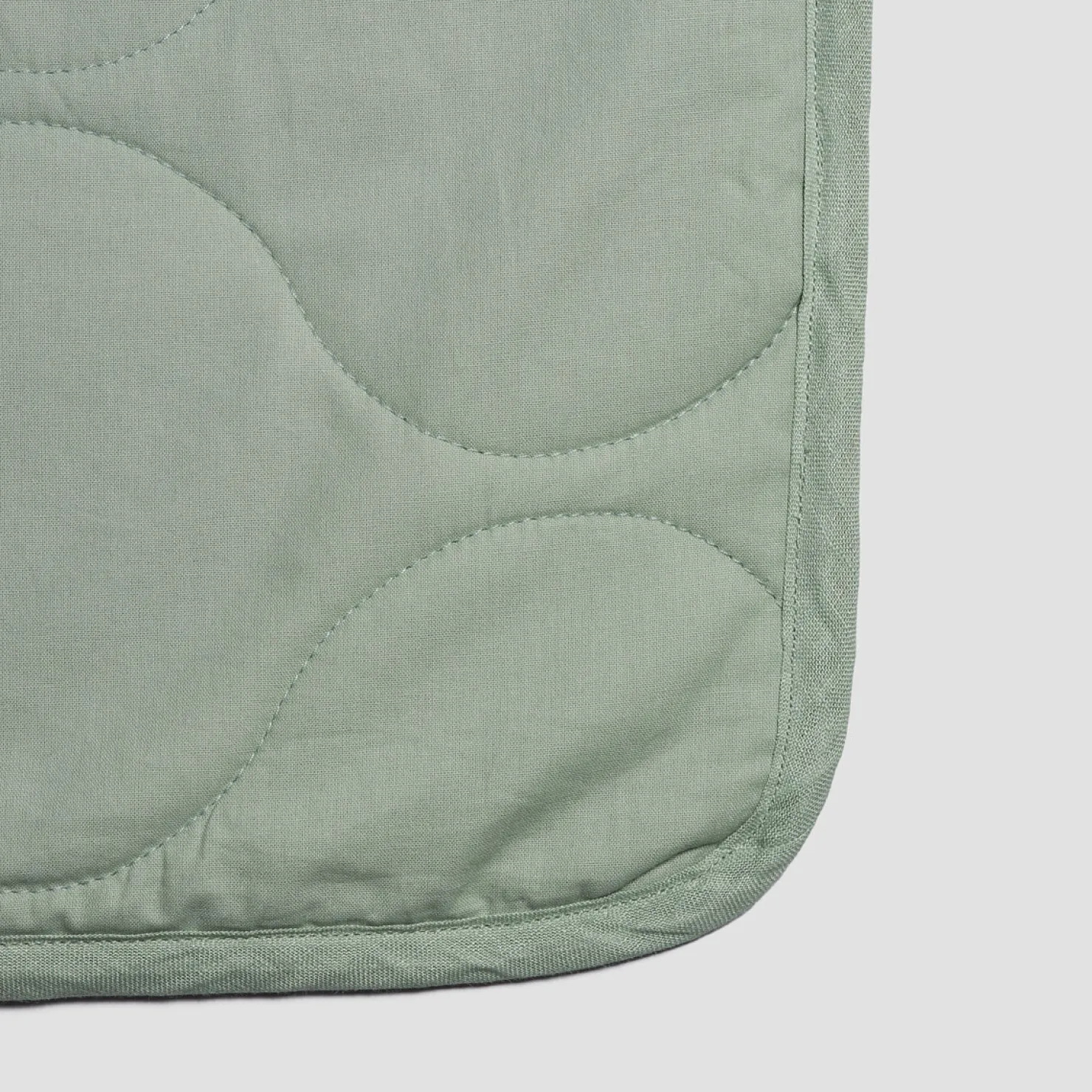 Linen Bedding>Piglet in Bed Sage Green Linen Sham (Pair)