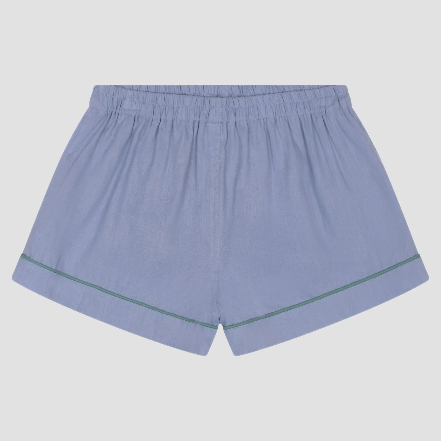 Linen Pajamas>Piglet in Bed Linen Pajama Shorts Wave Blue
