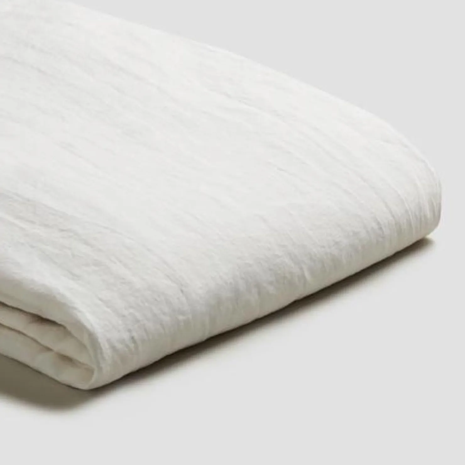 Linen Bedding|Fitted Sheets>Piglet in Bed 100% Linen Fitted Sheet White