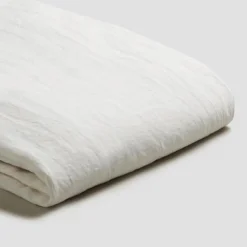 Linen Bedding|Flat Sheets>Piglet in Bed 100% Linen Flat Sheet White