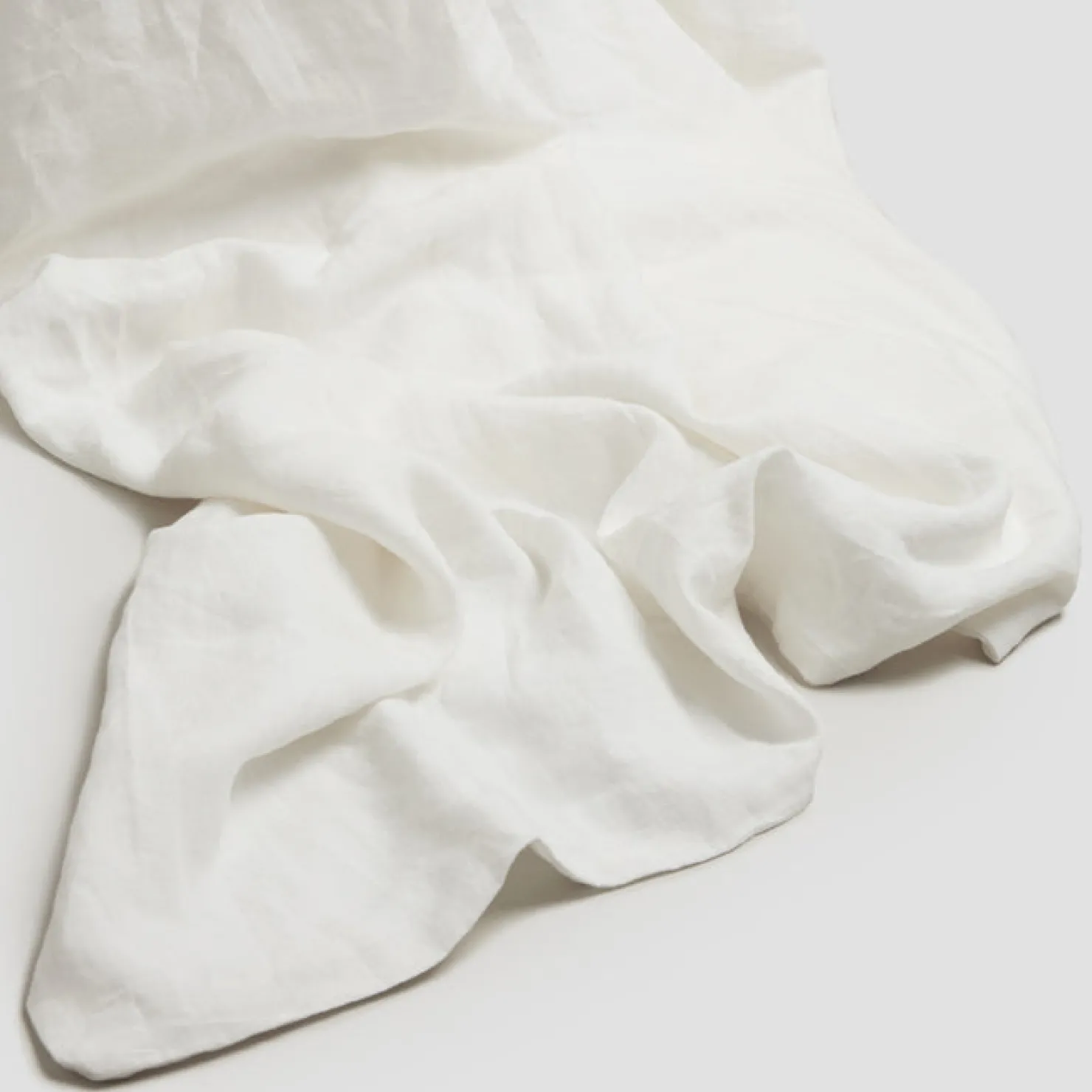 Linen Bedding|Flat Sheets>Piglet in Bed 100% Linen Flat Sheet White