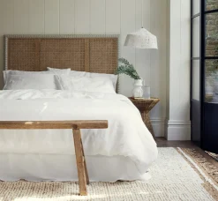 Linen Bedding|Duvet Covers>Piglet in Bed Linen Blend Duvet Cover White