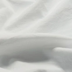 Flat Sheets>Piglet in Bed White Washed Cotton Percale Flat Sheet White Percale